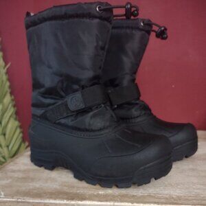 3M Thinsulate Insulation Kids Size 2 Winter Boots Waterproof Black